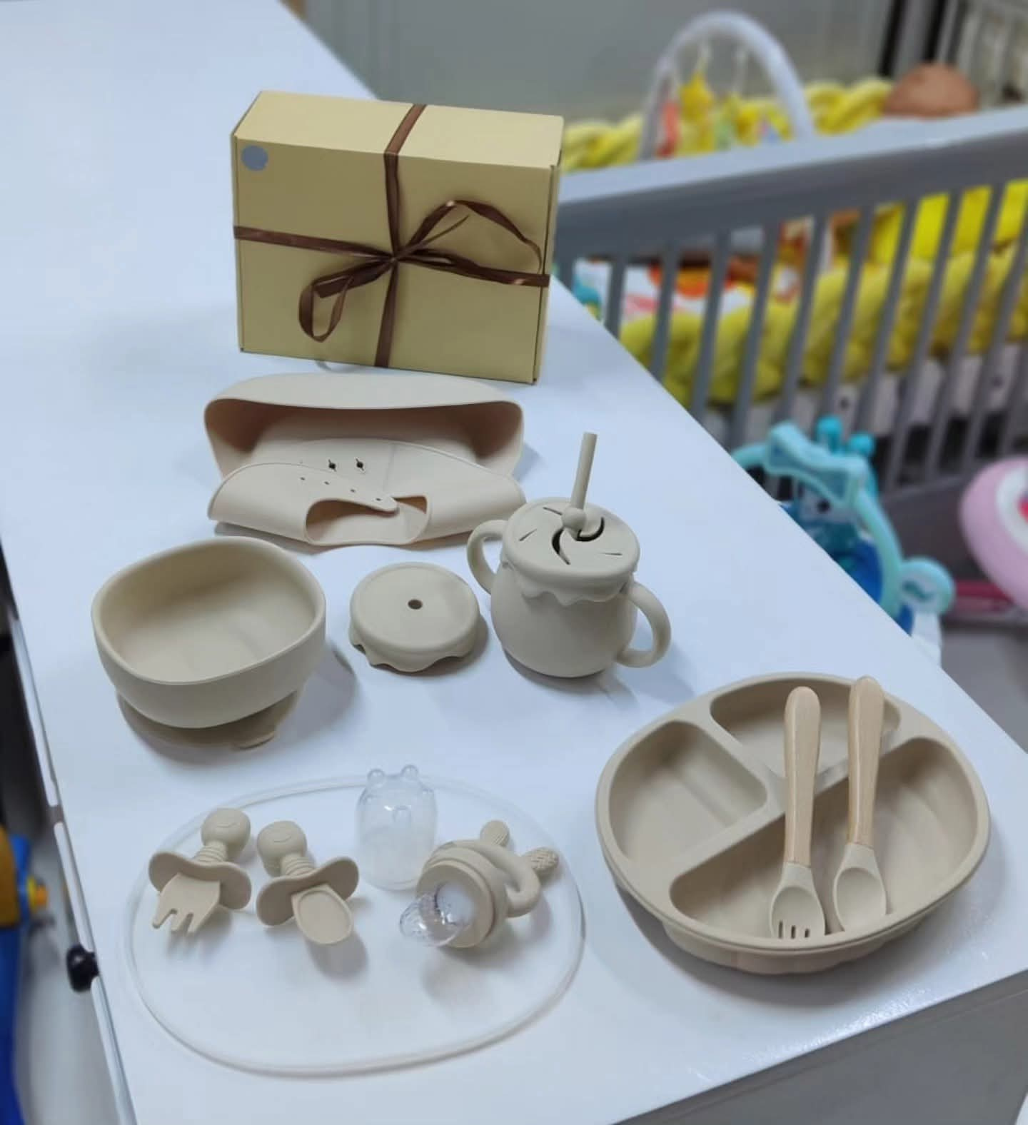 Complete Silicone Baby Feeding Set – Suction Plate, Bowl, Bib & Cup | Aquababy Collection Kenya