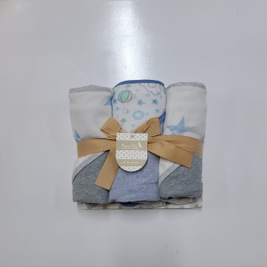 Forever Baby 3 Piece Hooded Towel Set Blue – Soft Baby Bath Towels | Aquababy Collection Kenya