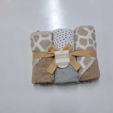 Forever Baby 3 Piece Hooded Towel Set Brown | Aquababy Collection Kenya