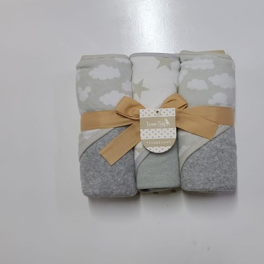 Forever Baby 3 Piece Hooded Towel Set Gray – Soft Baby Bath Towels | Aquababy Kenya