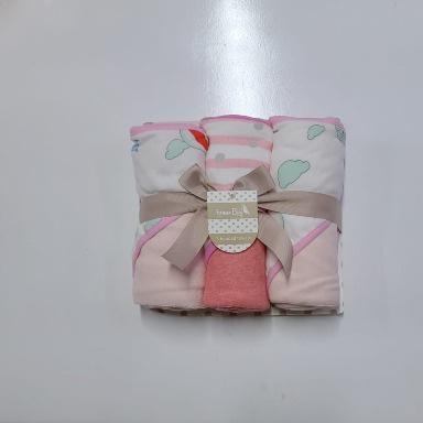 Forever Baby 3 Piece Hooded Towel Set Pink – Soft Baby Bath Towels | Aquababy Collection Kenya