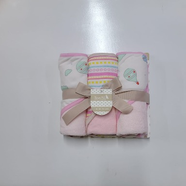 Forever Baby 3 Piece Hooded Towel Set Pink – Soft Baby Bath Towels | Aquababy Collection Kenya