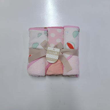 Forever Baby 3 Piece Hooded Towel Set Pink – Soft Baby Bath Towels | Aquababy Collection Kenya