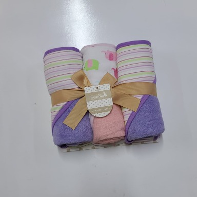 Forever Baby 3 Piece Hooded Towel Set Pink – Soft Baby Bath Towels | Aquababy Collection Kenya