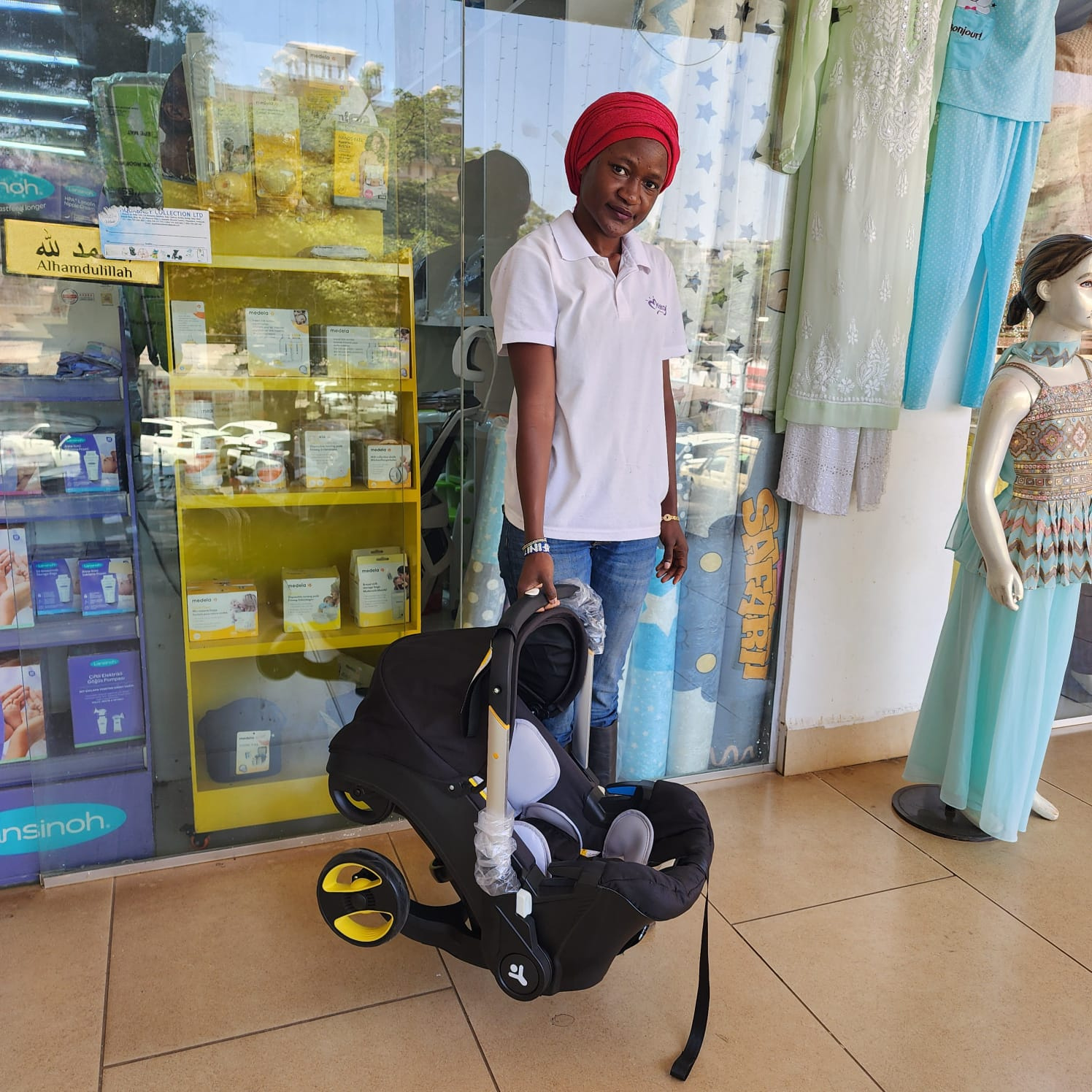4 in 1 Baby Stroller with Carrycot, Rocker & Infant Car Seat | Black | Aquababy Collection Kenya
