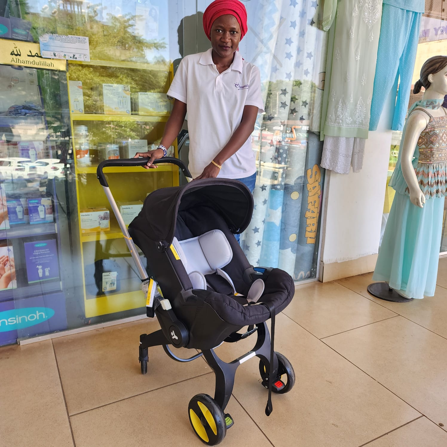 4 in 1 Baby Stroller with Carrycot, Rocker & Infant Car Seat | Black | Aquababy Collection Kenya