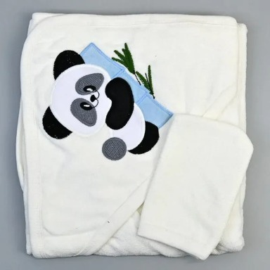 Baby Hooded Towel with Wash Mitt Set – Soft Cotton Baby Bath Towel | Aquababy Collection Kenya