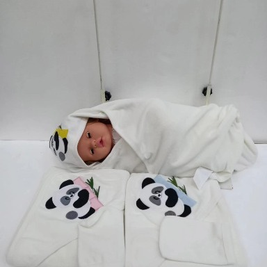 Baby Hooded Towel with Wash Mitt Set – Soft Cotton Baby Bath Towel | Aquababy Collection Kenya