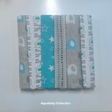 6 Pack Cotton Flannel Baby Blankets – Soft Swaddle Blankets | Aquababy Collection Kenya
