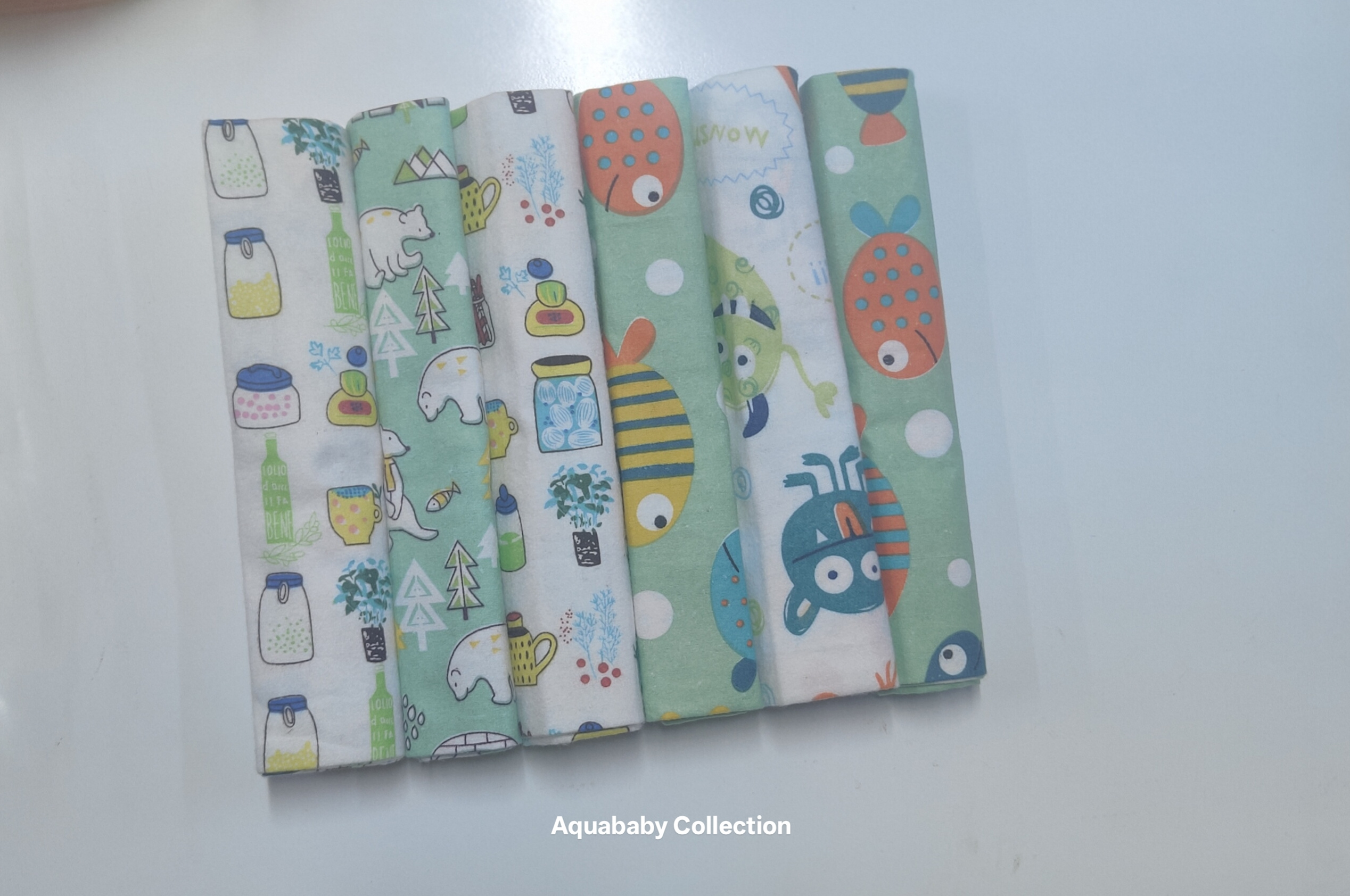 6 Pack Cotton Flannel Baby Blankets – Soft Swaddle Blankets | Aquababy Collection