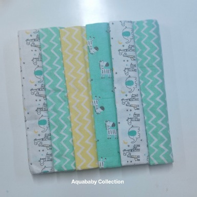 6 Pack Cotton Flannel Baby Blankets – Soft Swaddle Blankets | Aquababy Collection