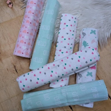 6 Pack Cotton Flannel Baby Blankets – Soft Swaddle Blankets | Aquababy Kenya