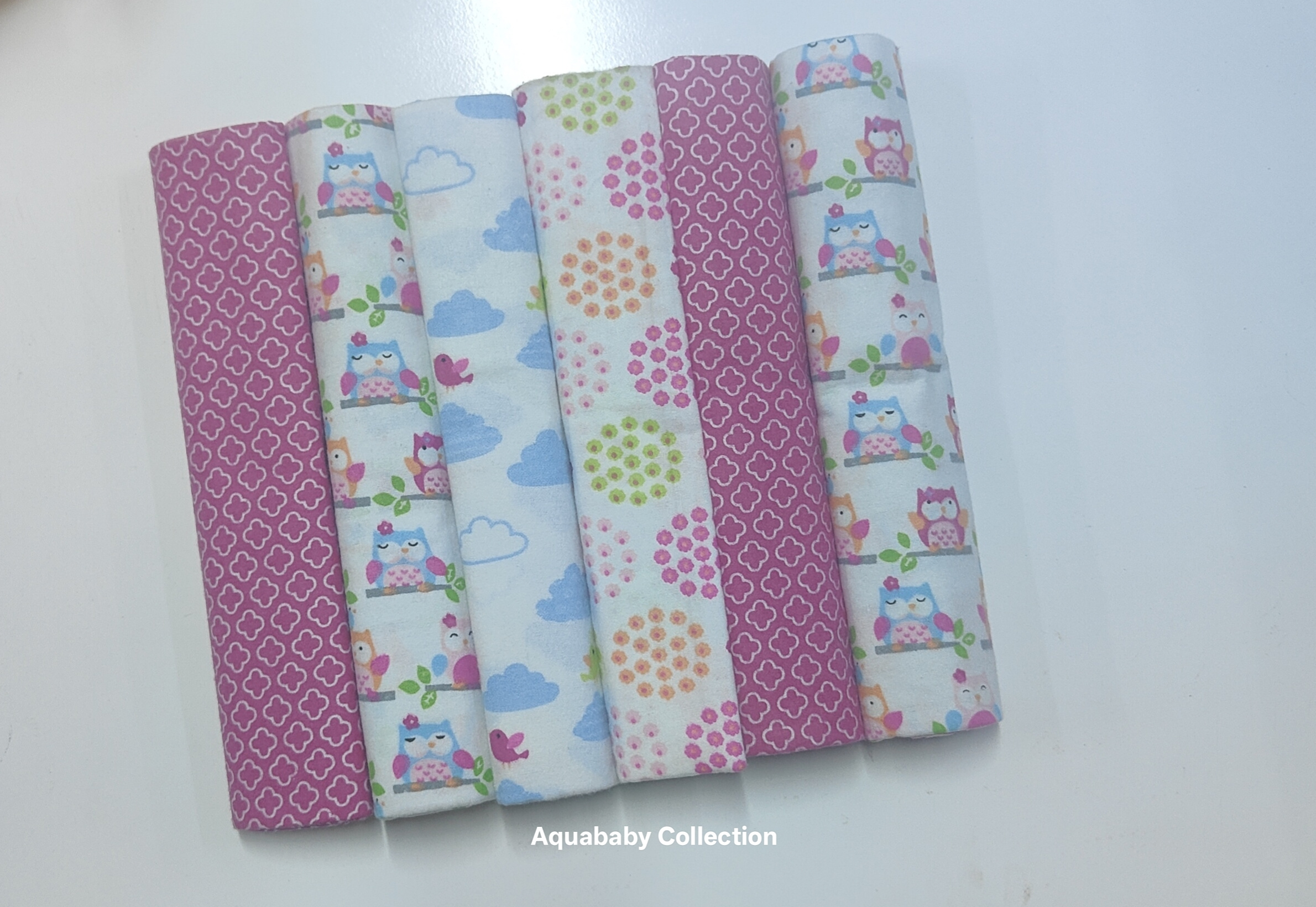 6 Pack Cotton Flannel Baby Blankets – Soft Swaddle Blankets | Aquababy