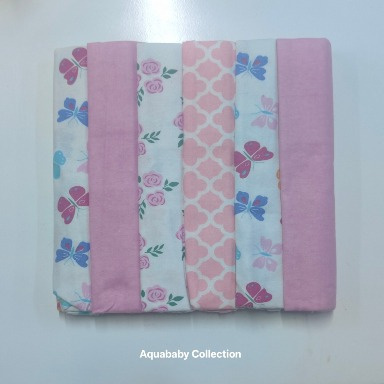 6 Pack Cotton Flannel Baby Blankets – Soft Swaddle Blankets | Aquababy