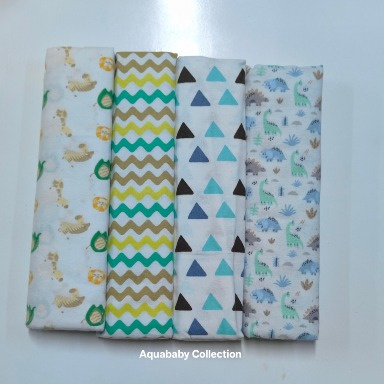 4 Pack Cotton Flannel Receiving Blankets – Soft Baby Swaddle Blankets | Aquababy Collection Kenya