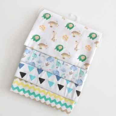 4 Pack Cotton Flannel Receiving Blankets – Soft Baby Swaddle Blankets | Aquababy Collection Kenya