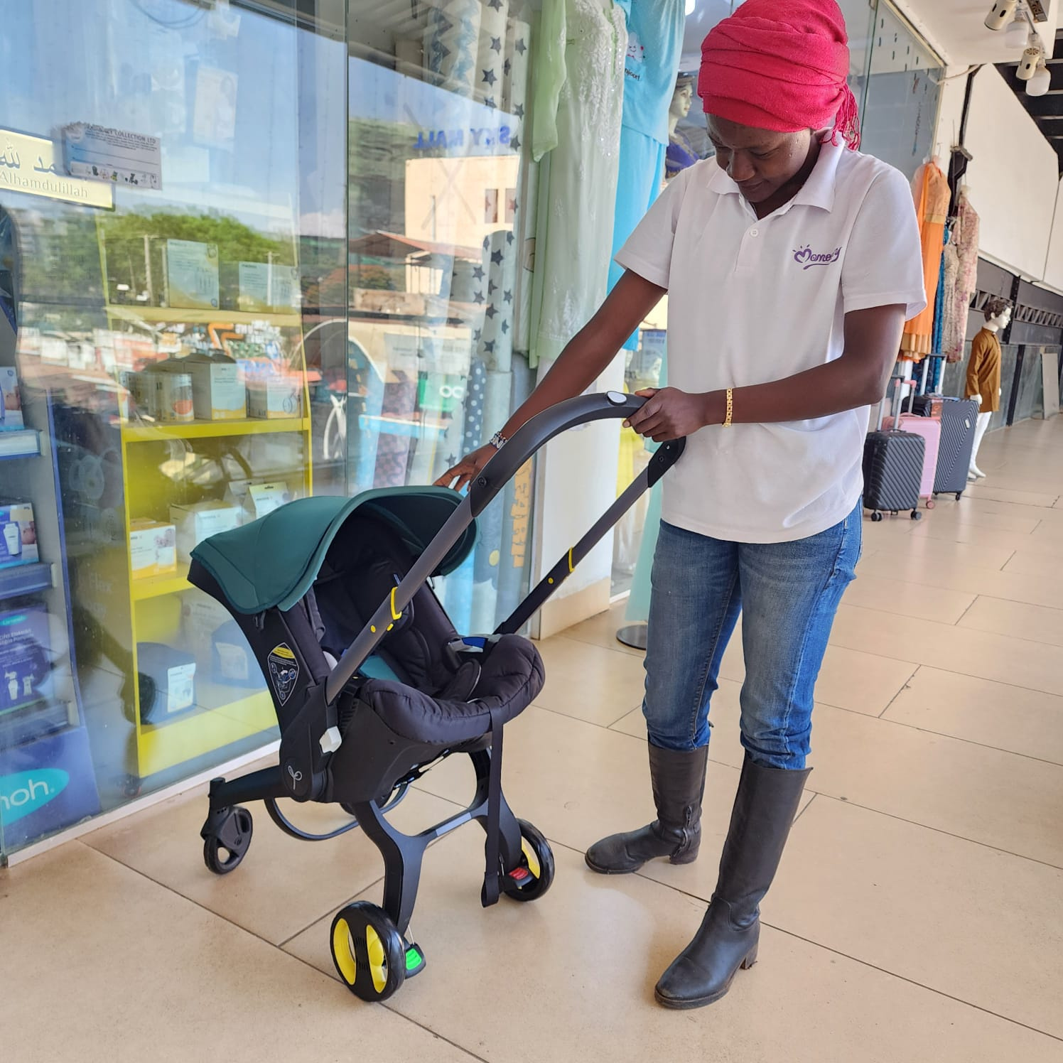 Aquababy 4 in 1 Baby Stroller with Carrycot, Rocker & Infant Car Seat | Green | Aquababy Collection Kenya