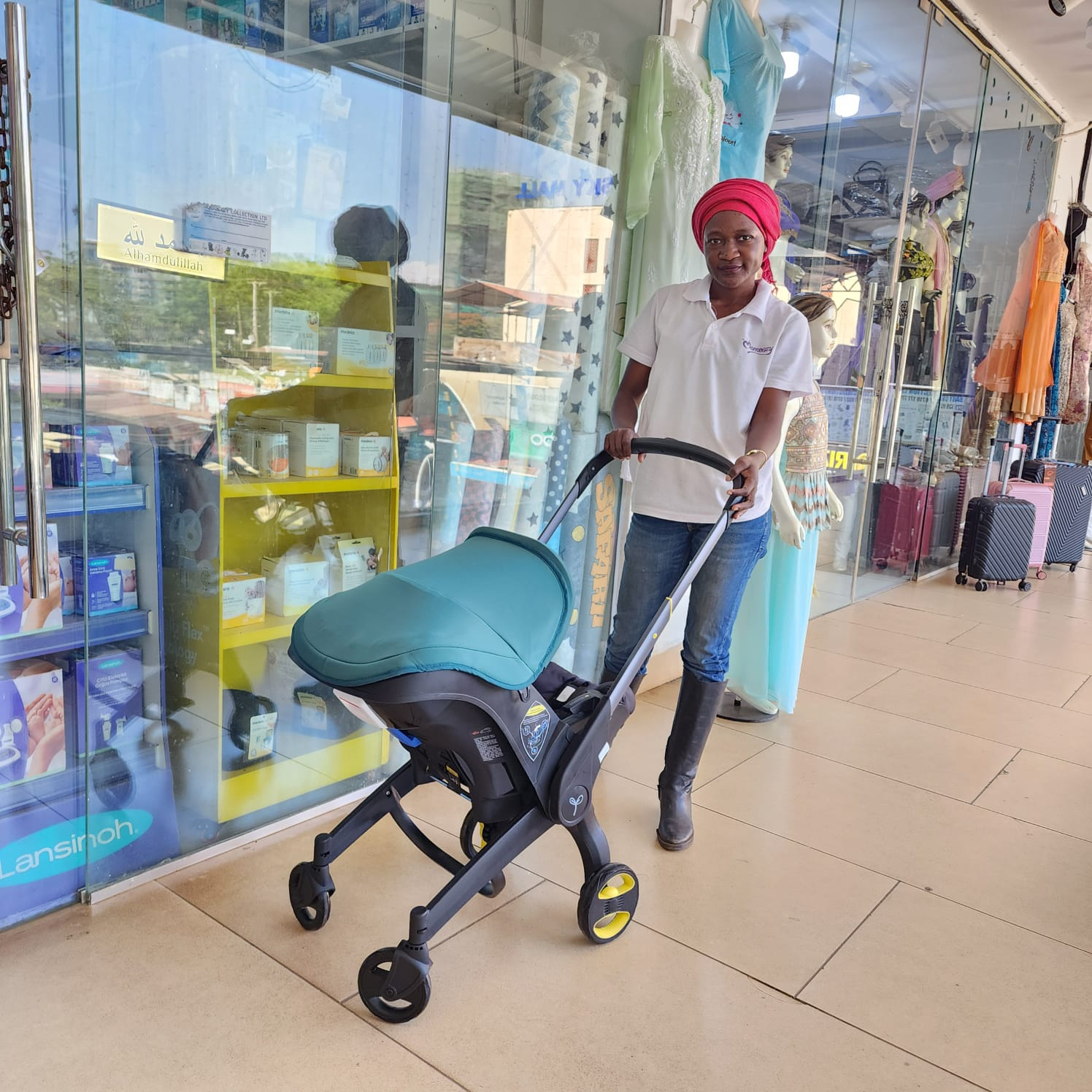 Aquababy 4 in 1 Baby Stroller with Carrycot, Rocker & Infant Car Seat | Green | Aquababy Collection Kenya