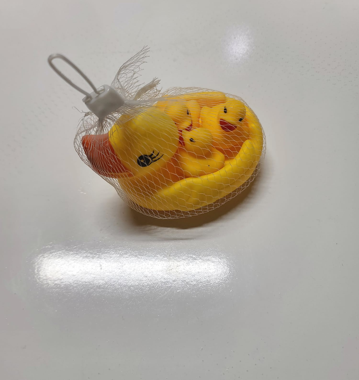 4-Piece Squeaky Rubber Duck Family Bath Toy Set