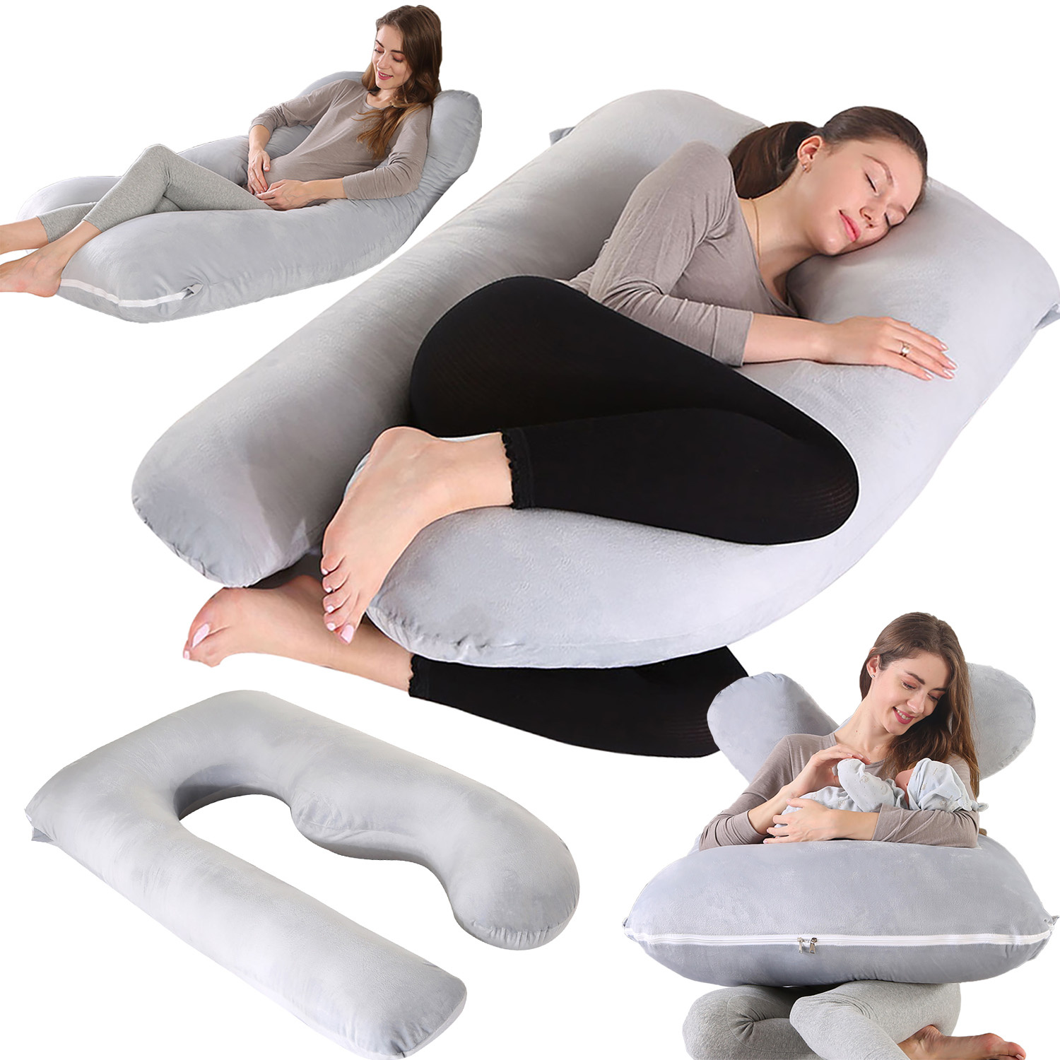 U-Shaped Pregnancy Body Pillow | Full Body Maternity Support Pillow | Aquababy Collection Kenya