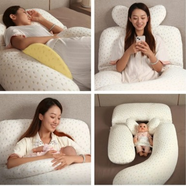 Bamboo Fibre U-Shape Pregnancy Pillow | Full Body Maternity Support Pillow Kenya