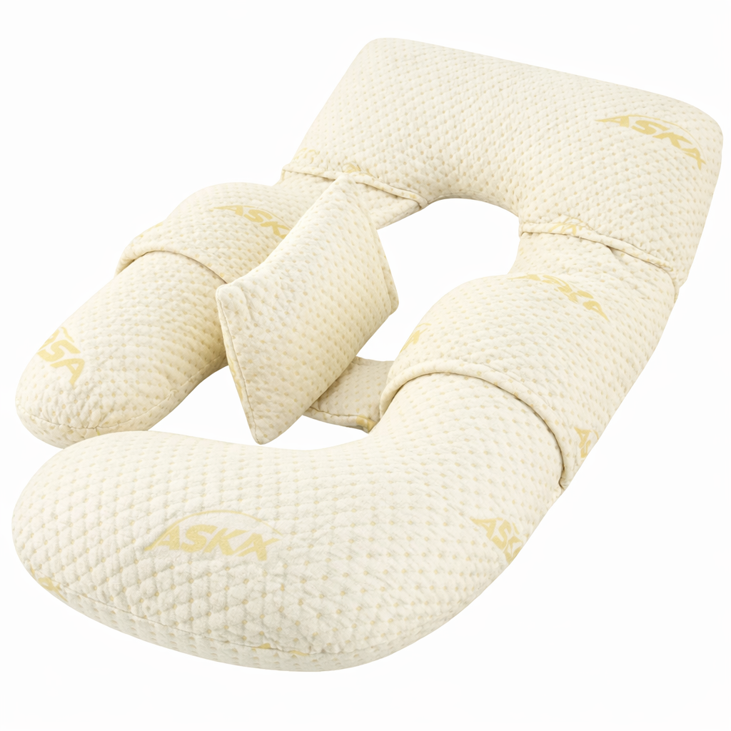 Bamboo Fibre U-Shape Pregnancy Pillow | Full Body Maternity Support Pillow Kenya