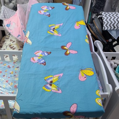 Baby Cot Fitted Sheet 2*4ft/120x60 cm | Cotton Baby Mattress Sheet | Aquababy Collection Kenya