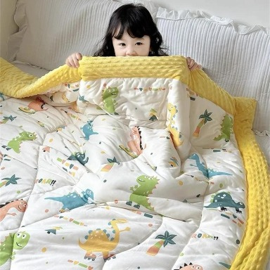 Baby Duvet Blanket | Double-Sided Cotton & Minky Baby Blanket | Aquababy Collection Kenya