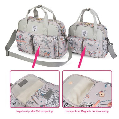 LEQUEEN Multi-Functional Diaper Bag Set – Stylish Baby Mummy Bag with Changing Mat
