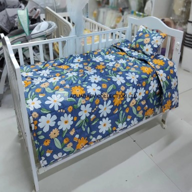 Baby Duvet & Head Pillow Set | Soft Cotton Baby Bedding Set | Aquababy Collection Kenya