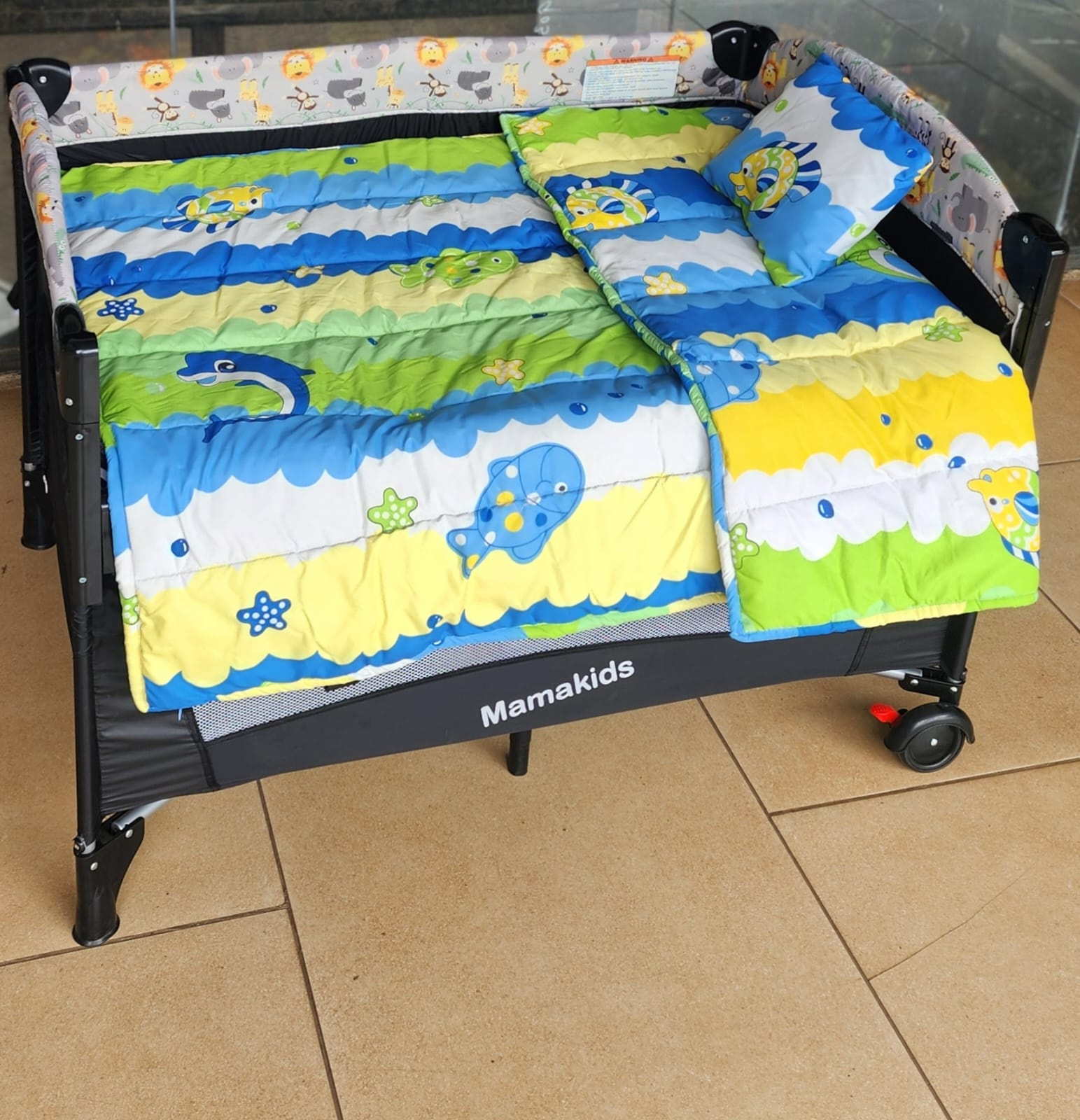 Baby Duvet & Head Pillow Set boys | Soft Cotton Baby Bedding Set | Aquababy Collection Kenya