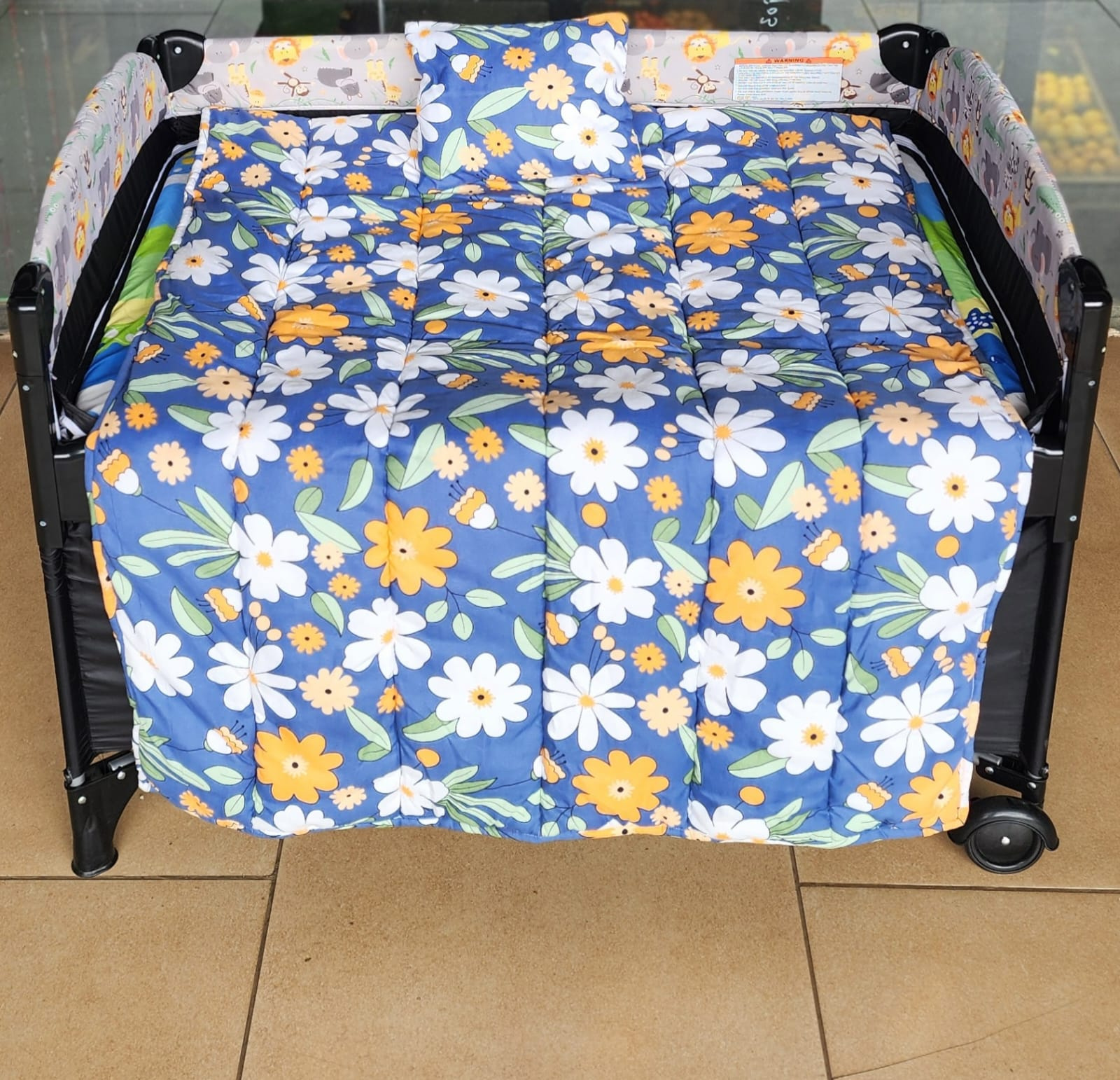 Baby Duvet & Head Pillow Set boys | Soft Cotton Baby Bedding Set | Aquababy Collection Kenya