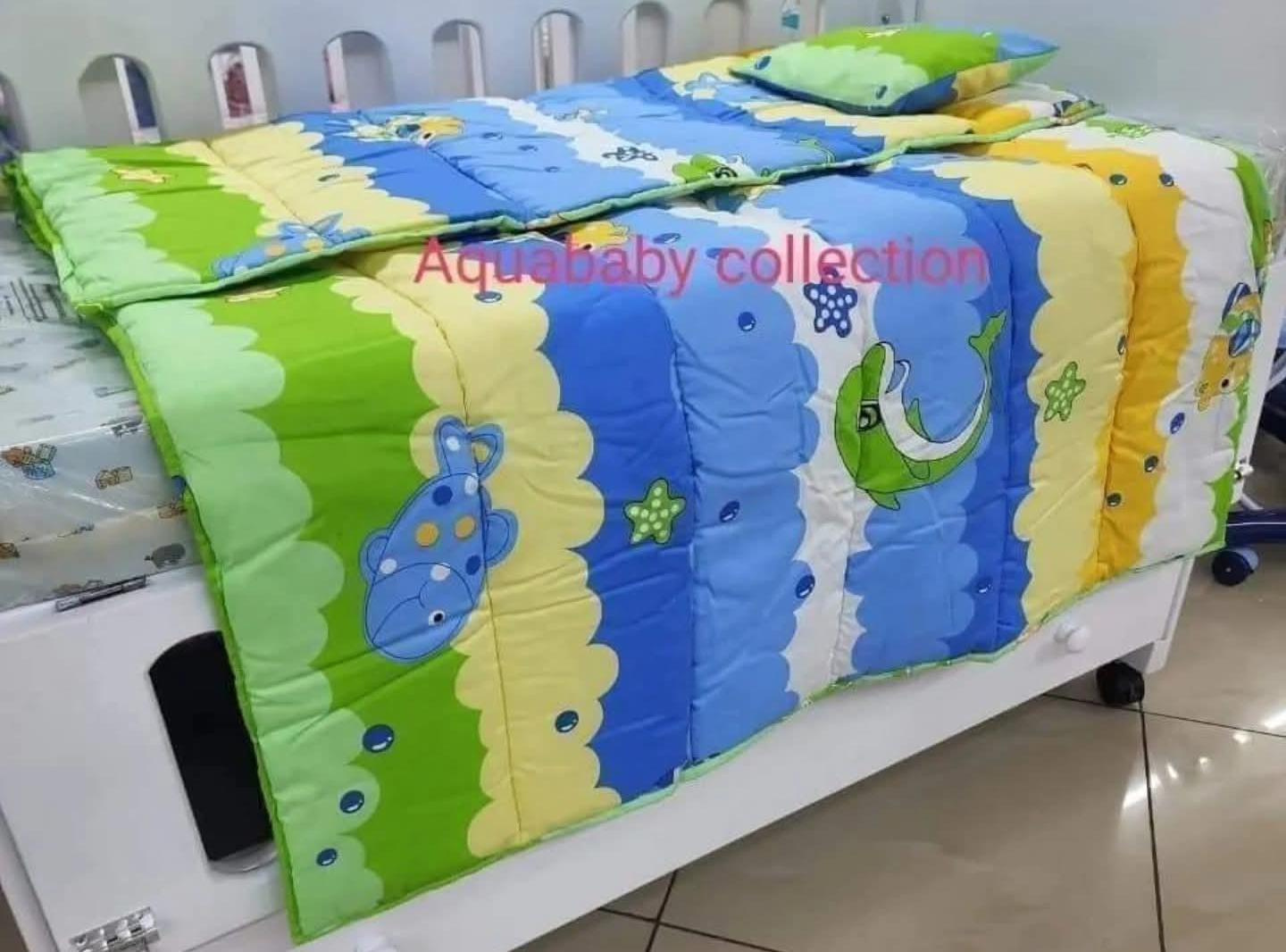 Baby Duvet & Head Pillow Set boys | Soft Cotton Baby Bedding Set | Aquababy Collection Kenya