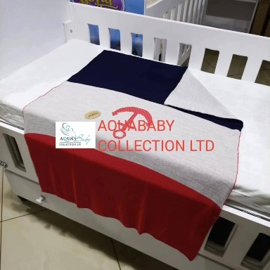 Reversible Cotton Baby Light Blanket | Soft Receiving Blanket | Aquababy Collection Kenya