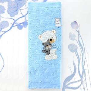 Sebi Baby Cotton Blanket with Teddy Bear Design | Soft Baby Blanket Kenya | Aquababy Collection
