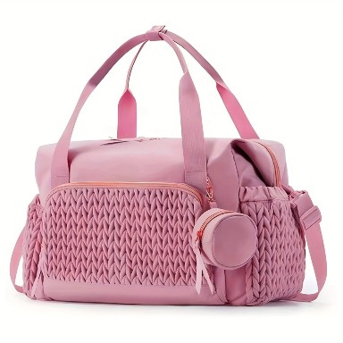 Pink Quilted Mommy Diaper Bag – Large Capacity Baby Bag Kenya