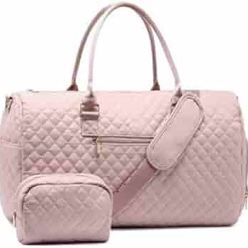 LOVEVOOK Quilted Diaper Tote Bag 5-Piece Set – Stylish Baby Mommy Bag