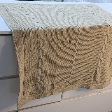 Knitted Baby Shawl Blanket with Sherpa Lining | Pram & Stroller Blanket Kenya