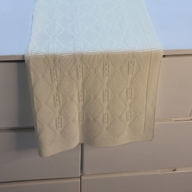 Open-Work Cable Knit Baby Blanket | Soft Cotton Newborn Blanket/shawl | Aquababy Collection Kenya