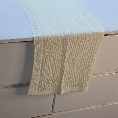 Open-Work Cable Knit Baby Blanket | Soft Cotton Newborn Blanket/shawl | Aquababy Collection Kenya