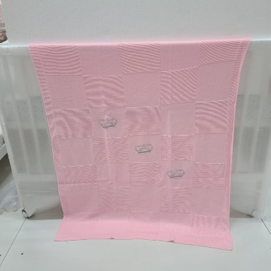 Crown Checkerboard Knitted Baby Blanket/Shawl – Soft Newborn Receiving Blanket/shawl | Aquababy Collection Kenya