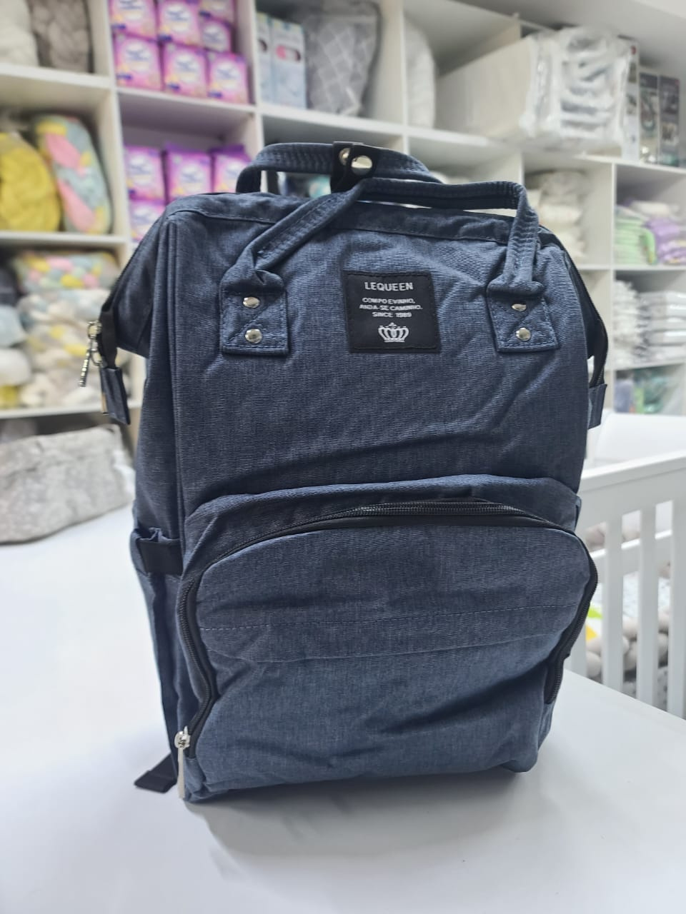 LeQueen Large-Capacity Diaper Bag Backpack – Stylish Multi-Functional Mommy Baby Bag