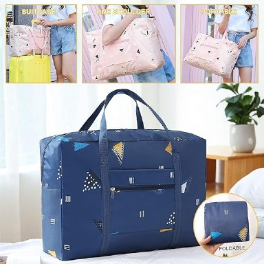 Large Capacity Foldable Travel Bag – Waterproof Duffel Weekender Tote