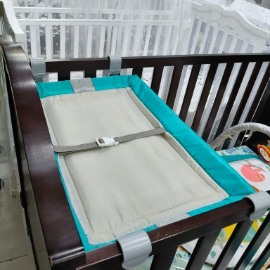 Portable Baby Cot Top Changer with Safety Strap | Space-Saving Baby Changing Table