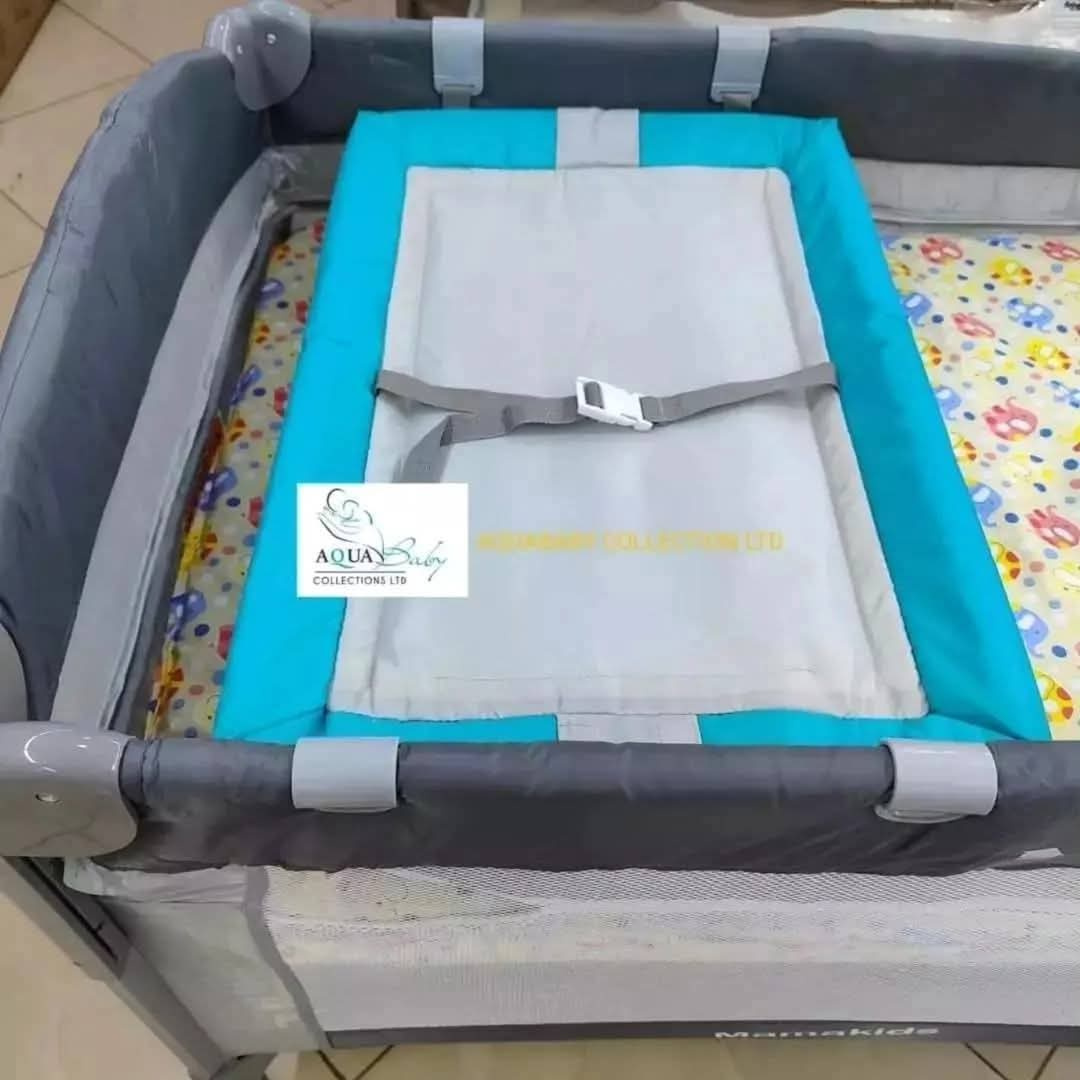 Portable Baby Cot Top Changer with Safety Strap | Space-Saving Baby Changing Table