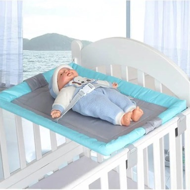 Portable Baby Cot Top Changer with Safety Strap | Space-Saving Baby Changing Table