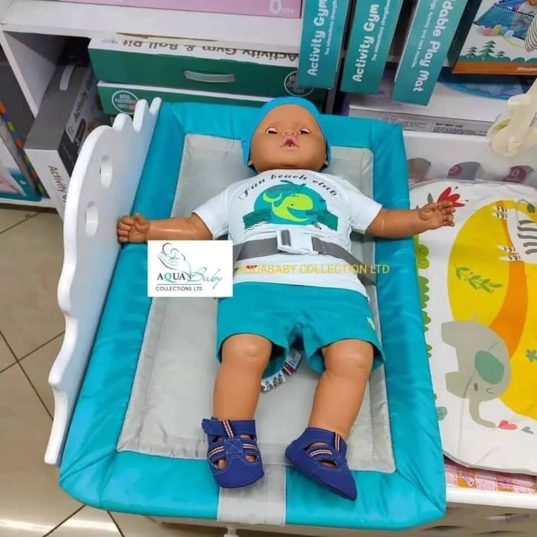 Portable Baby Cot Top Changer with Safety Strap | Space-Saving Baby Changing Table