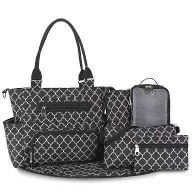 Premium 5‑in‑1 / 7-Piece Multi-Functional Diaper Bag Set for Parents