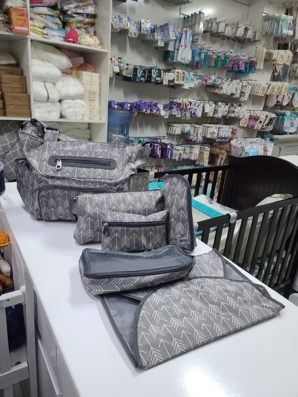 Premium 5‑in‑1 / 7-Piece Multi-Functional Diaper Bag Set for Parents