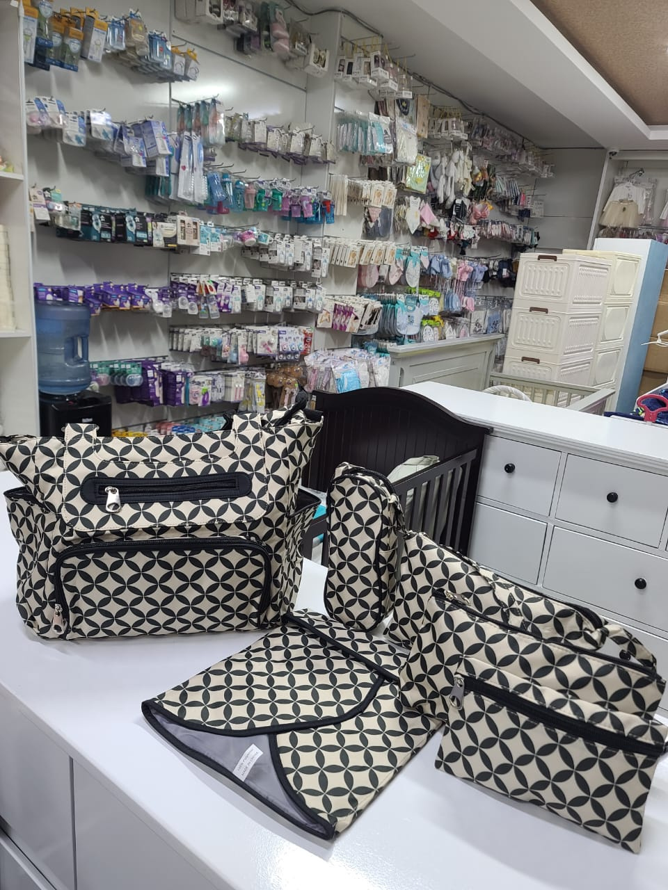 Premium 5‑in‑1 / 7-Piece Multi-Functional Diaper Bag Set for Parents